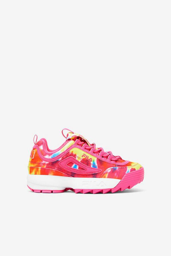 Fila Disruptor 2 Tie Dye Boy's Sneakers - Multicolor/Pink/White,NZ 72-27159